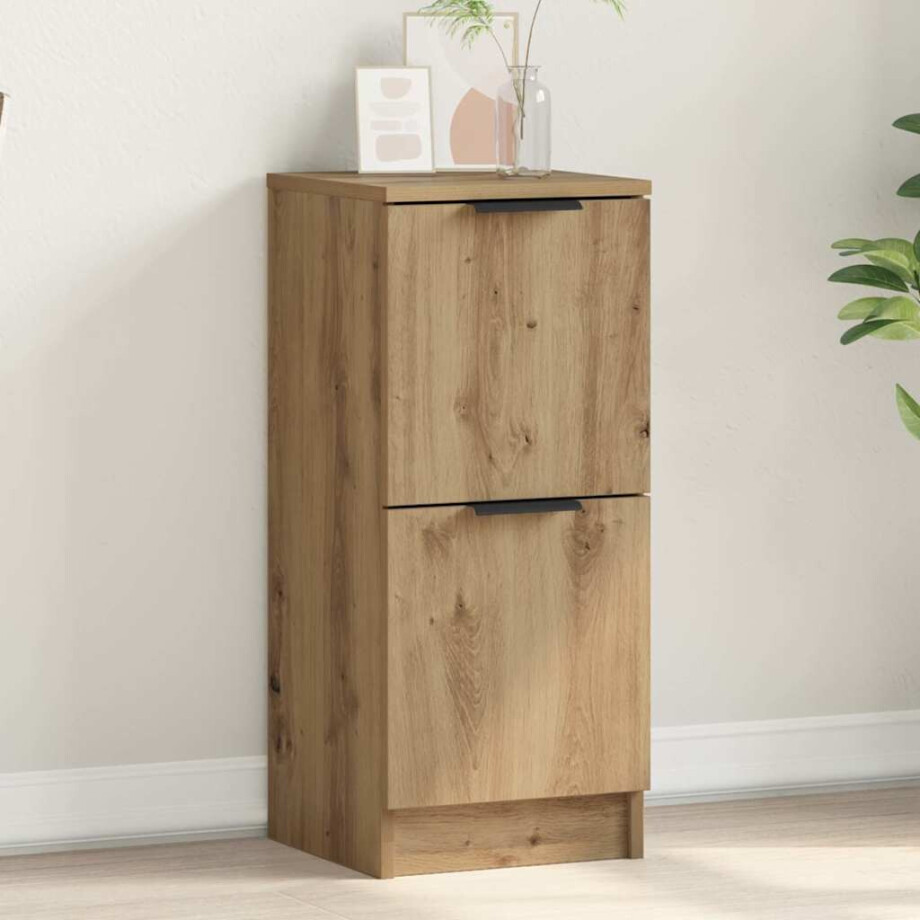 vidaXL Dressoir 30x30x70 cm bewerkt hout artisanaal eikenkleur afbeelding 1
