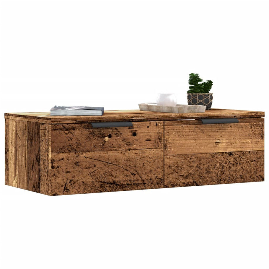 vidaXL Wandkast 68x30x20 cm bewerkt hout artisanaal eikenkleurig afbeelding 1