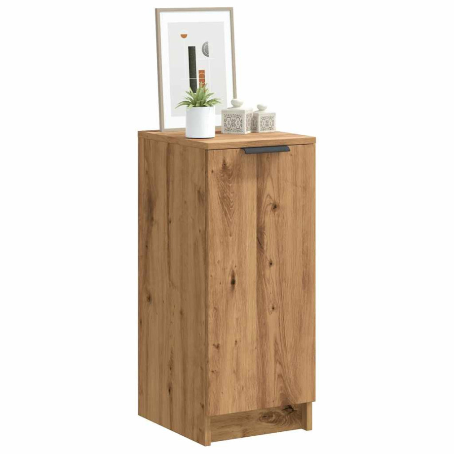 vidaXL Schoenenkast 29,5x35x70 cm bewerkt hout artisanaal eikenkleur vidaXL Schoenenkast 29,5x35x70 cm bewerkt hout artisanaal eikenkleur afbeelding 1