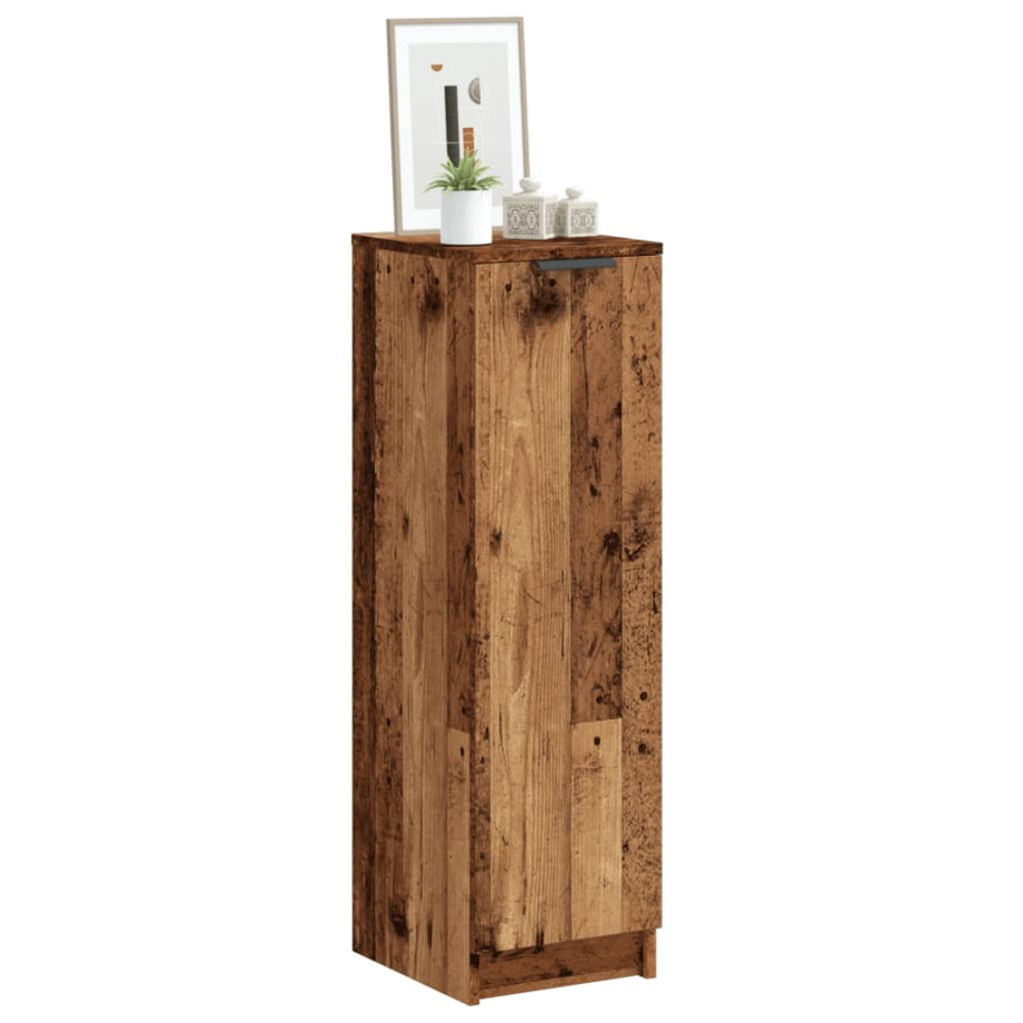 vidaXL Schoenenkast 29,5x35x100,5 cm bewerkt hout oud houtkleurig vidaXL Schoenenkast 29,5x35x100,5 cm bewerkt hout oud houtkleurig afbeelding 1