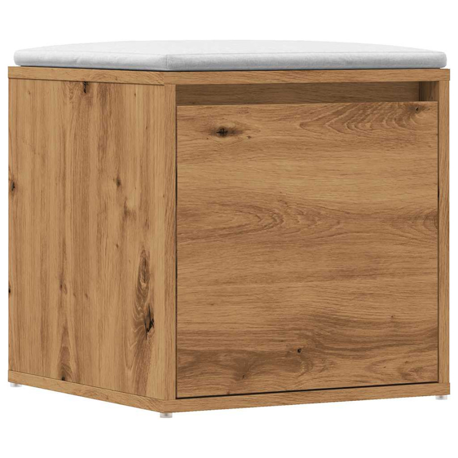 vidaXL Opbergbox met lade 40,5x40x40 cm bewerkt hout artisanaal eiken afbeelding 1