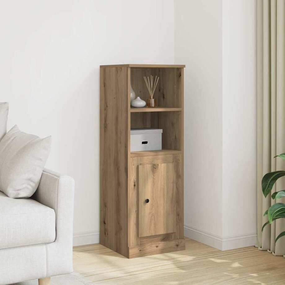 vidaXL Hoge kast 36x35,5x103,5 cm bewerkt hout artisanaal eikenkleurig vidaXL Hoge kast 36x35,5x103,5 cm bewerkt hout artisanaal eikenkleurig afbeelding 1