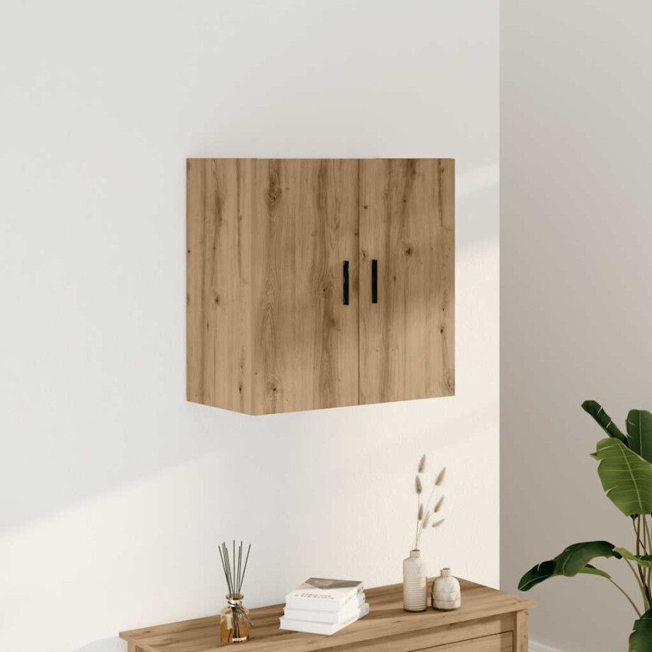 vidaXL Wandkast 60x31x60 cm bewerkt hout artisanaal eikenkleurig afbeelding 1
