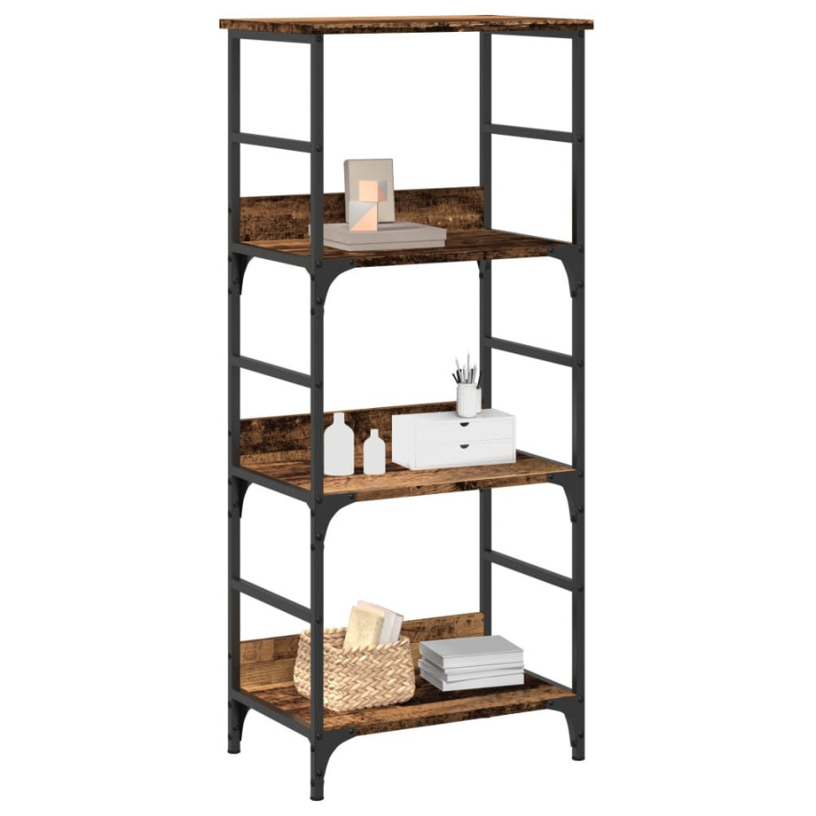vidaXL Boekenkast 50x33x117,5 cm bewerkt hout oud houtkleurig afbeelding 1