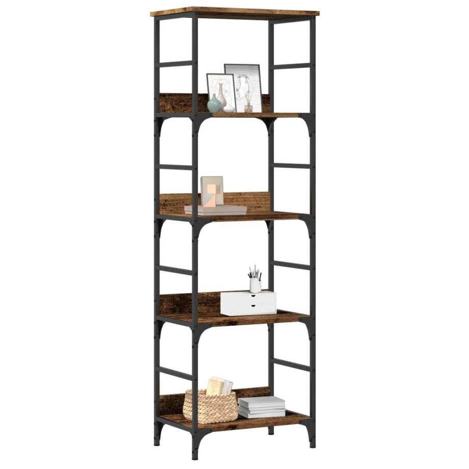 vidaXL Boekenkast 50x33x153 cm bewerkt hout oud houtkleurig afbeelding 1