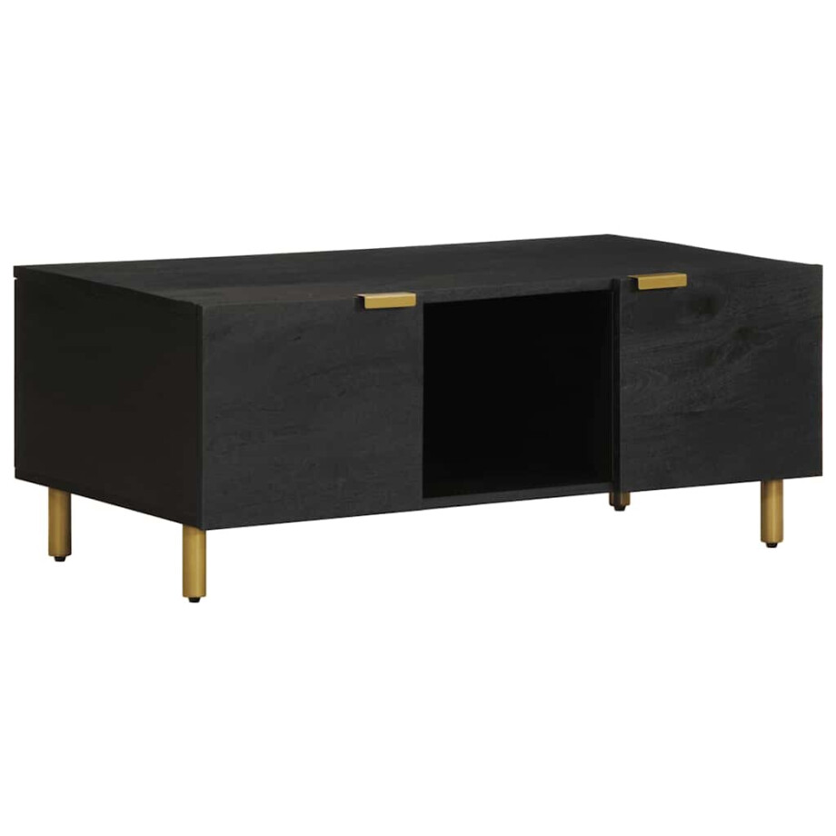 vidaXL Salontafel 100x54x40 cm bewerkt hout zwart afbeelding 1
