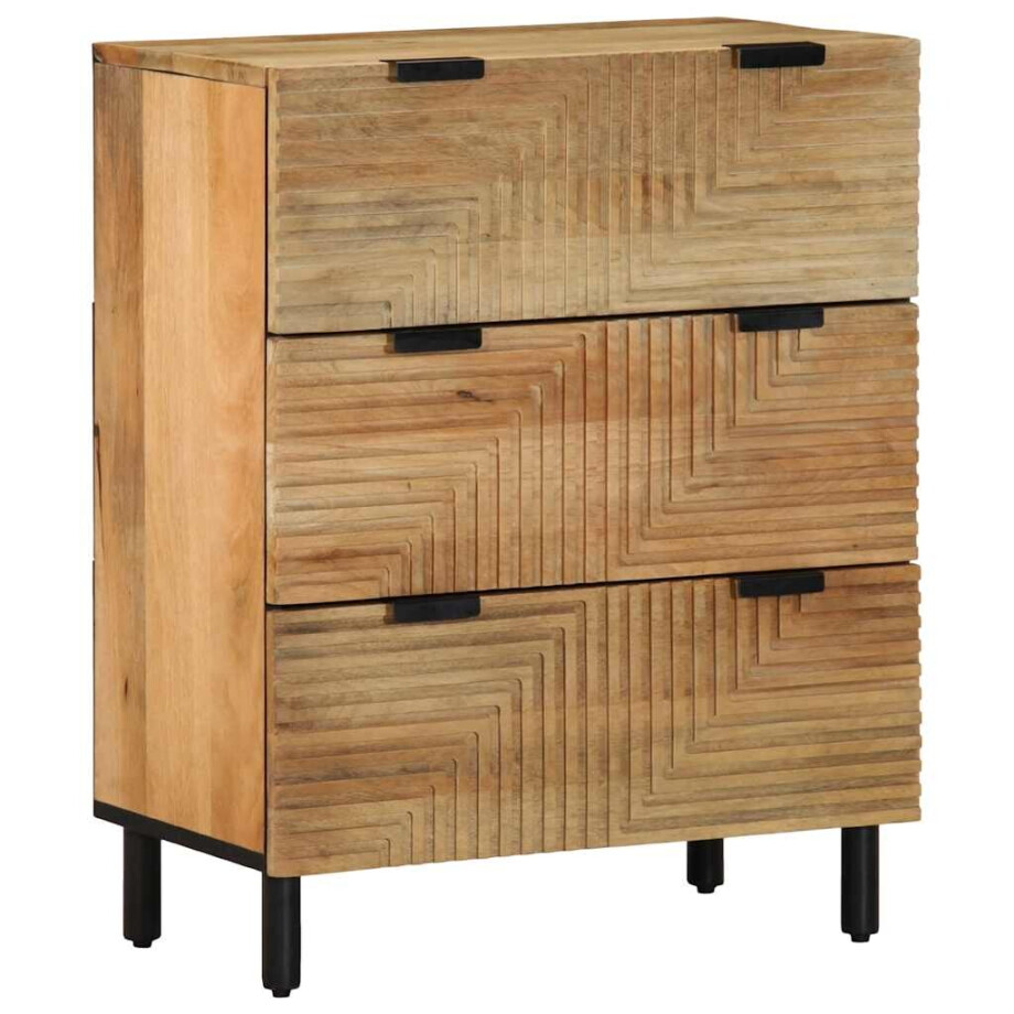 vidaXL Dressoir 60x33x75 cm massief mangohout bruin afbeelding 1