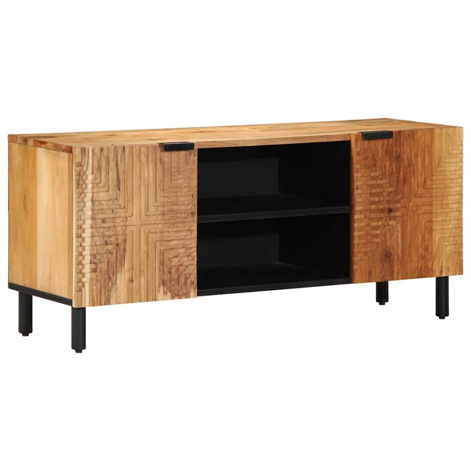 vidaXL TV-kast 105x33x46 cm massief acaciahout afbeelding 1