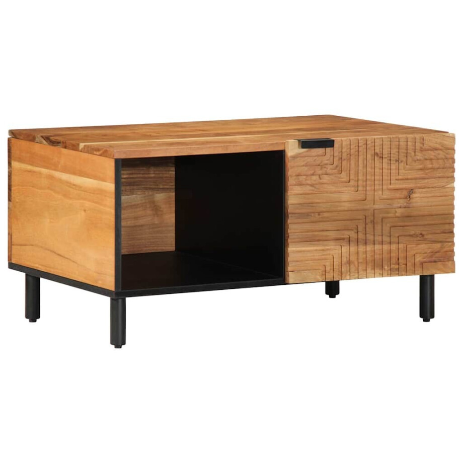vidaXL Salontafel 80x50x40 cm Massief Acaciahout afbeelding 1