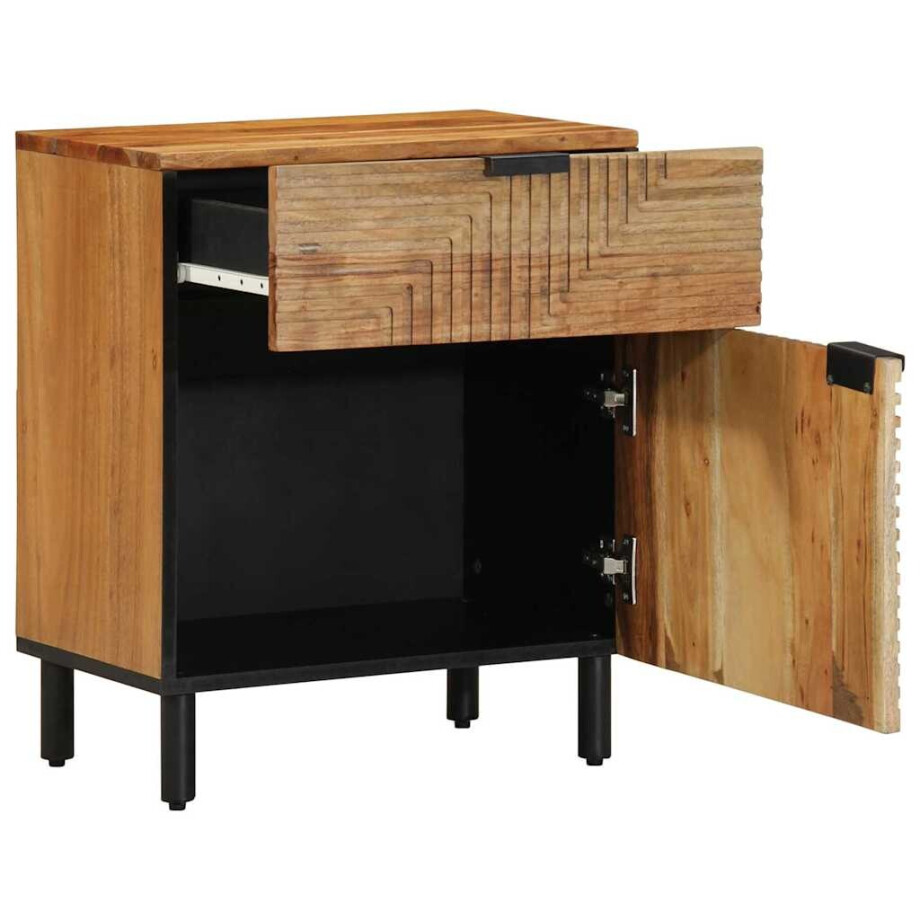 vidaXL Bed kast Bruin 50 x 33 x 60 cm Massief Acaciahout afbeelding 1