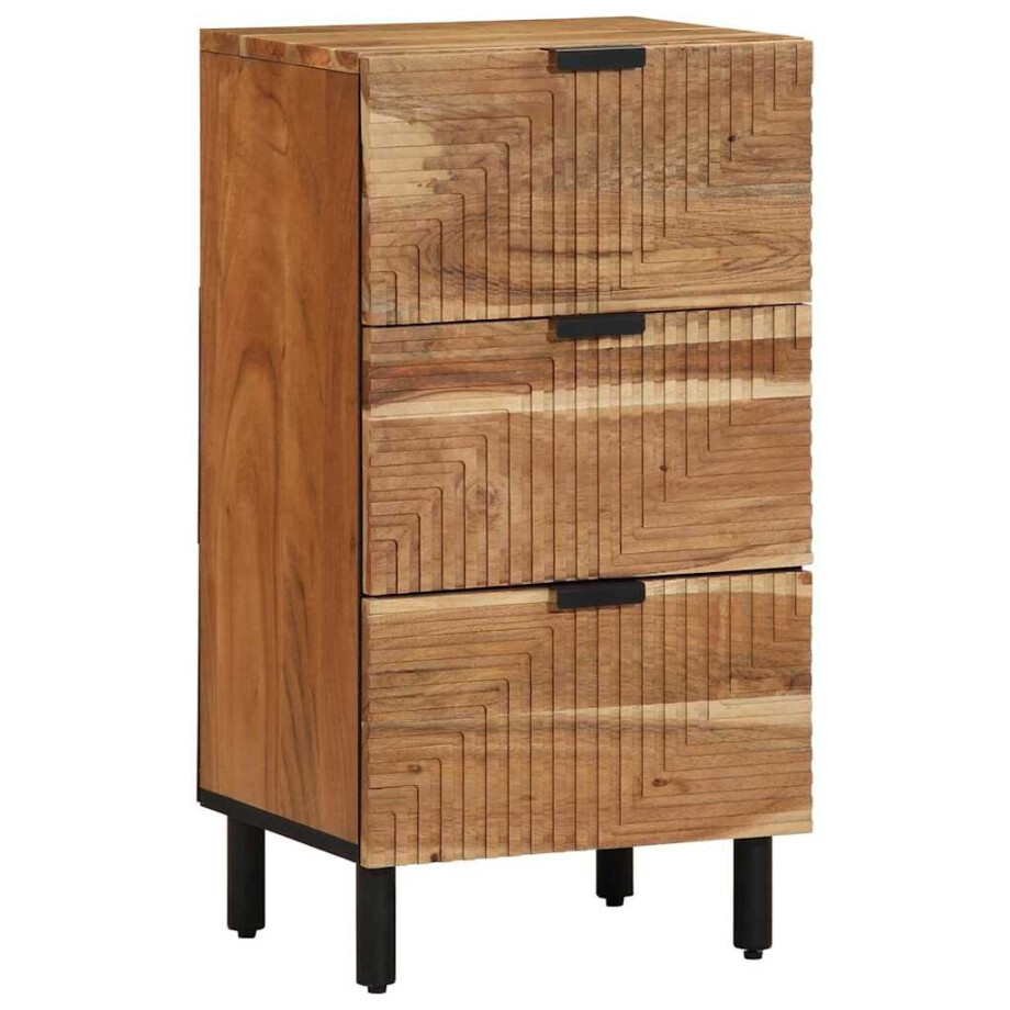vidaXL Dressoir met lade Naturel 40 x 33,5 x 75 cm Massief Acaciahout afbeelding 1