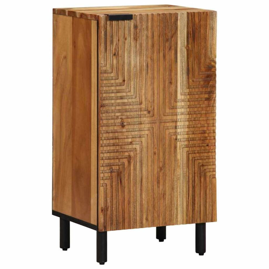 vidaXL Dressoir met plank Bruin 40 x 33,5 x 75 cm Massief Mango Hout afbeelding 1