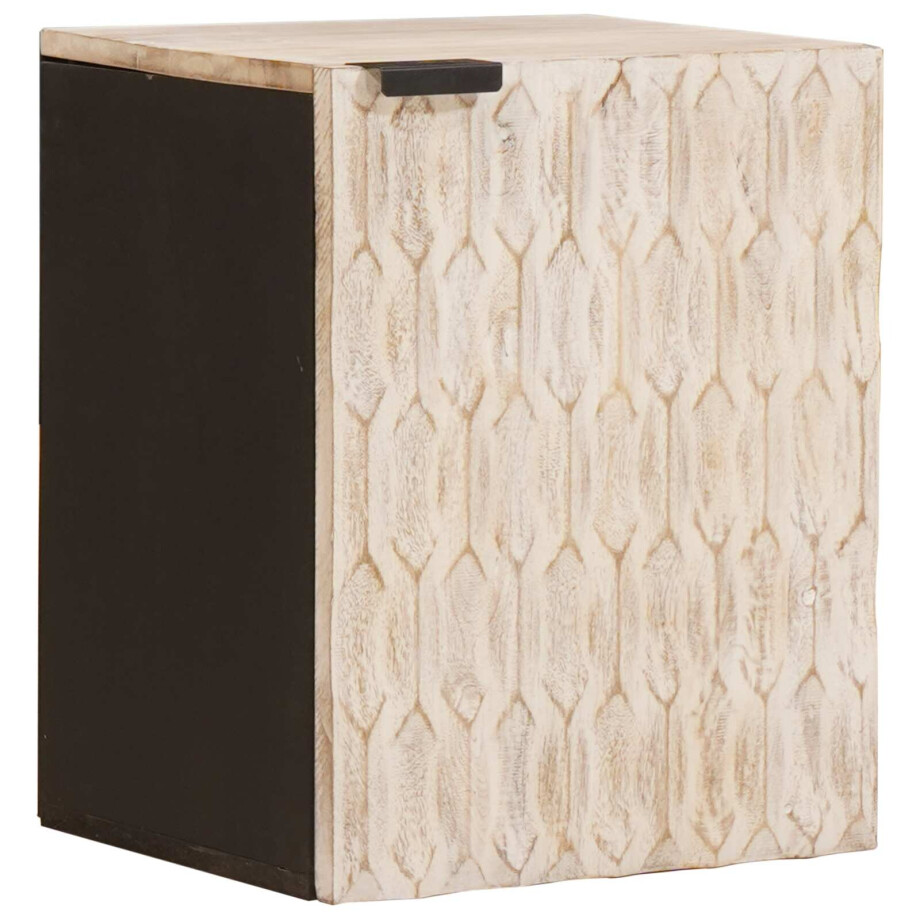 vidaXL Badkamer Hangkast Wit 38 x 33 x 48 cm Massief Mango Hout vidaXL Badkamer Hangkast Wit 38 x 33 x 48 cm Massief Mango Hout afbeelding 1