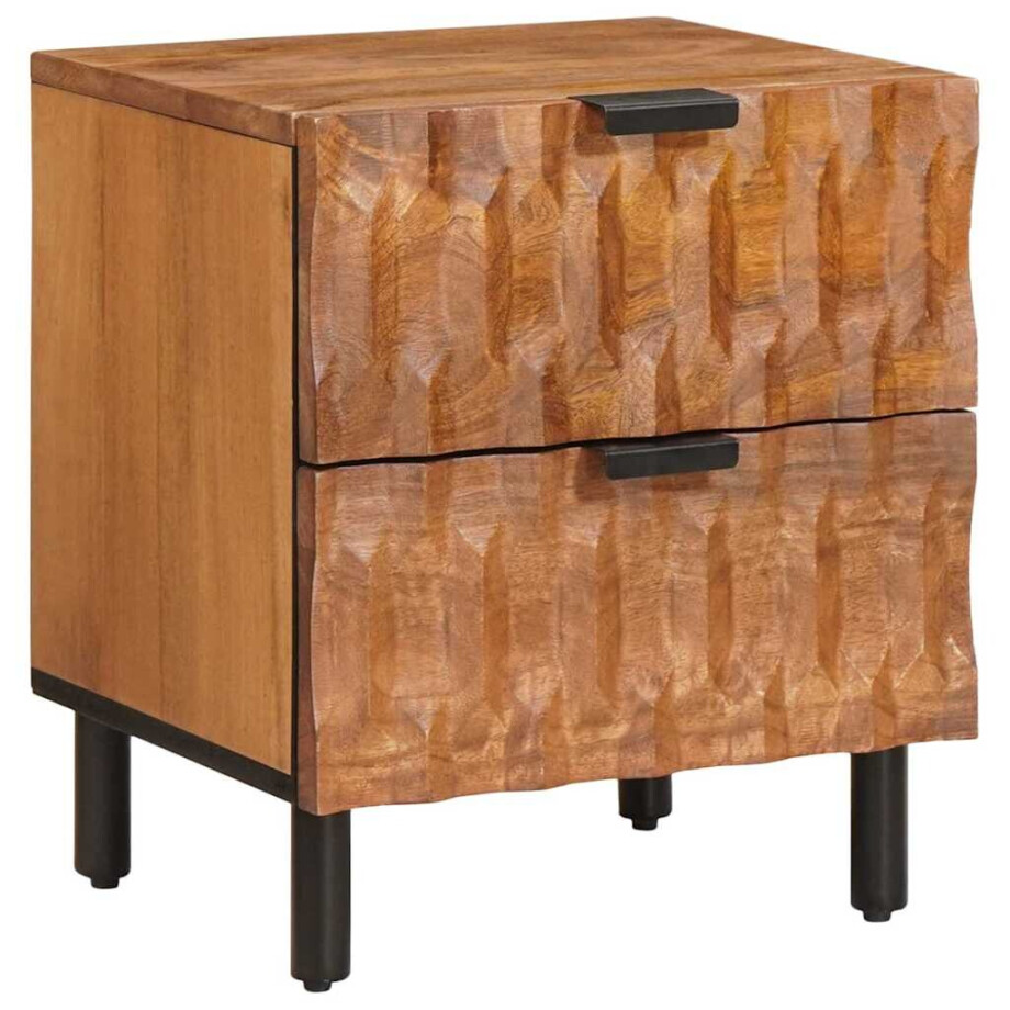 vidaXL Nachtkastje met lade Bruin 40 x 33 x 46 cm Massief Mango Hout vidaXL Nachtkastje met lade Bruin 40 x 33 x 46 cm Massief Mango Hout afbeelding 1