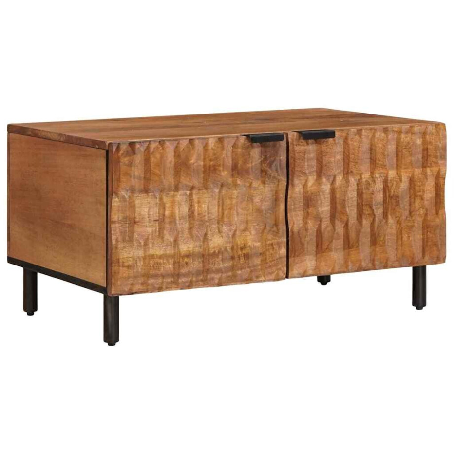 vidaXL Salontafel Bruin 80 x 50 x 40 cm Massief Mango Hout vidaXL Salontafel Bruin 80 x 50 x 40 cm Massief Mango Hout afbeelding 1