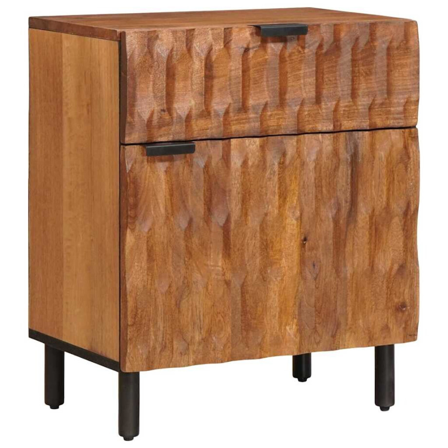 vidaXL Nachtkastje met lade Bruin 50 x 33 x 60 cm Massief Mango Hout vidaXL Nachtkastje met lade Bruin 50 x 33 x 60 cm Massief Mango Hout afbeelding 1