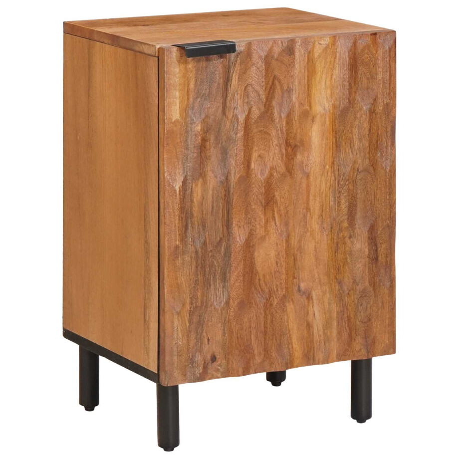 vidaXL Badkamerkast met plank Bruin 38 x 33 x 58 cm Massief Mango Hout afbeelding 1