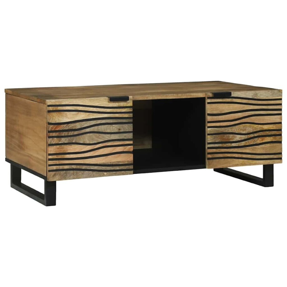 vidaXL Salontafel Naturel 100 x 54 x 40 cm Bewerkt hout afbeelding 1