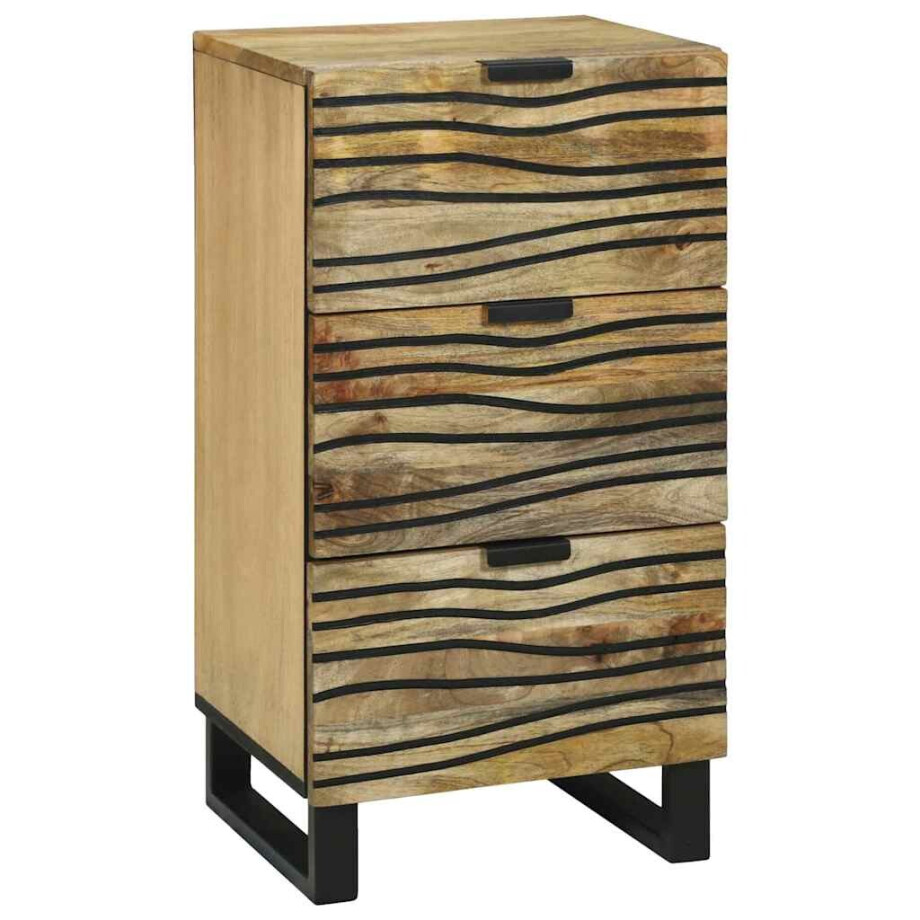 vidaXL Dressoir met lade Bruin 40 x 33 x 75 cm massief mangohout vidaXL Dressoir met lade Bruin 40 x 33 x 75 cm massief mangohout afbeelding 1