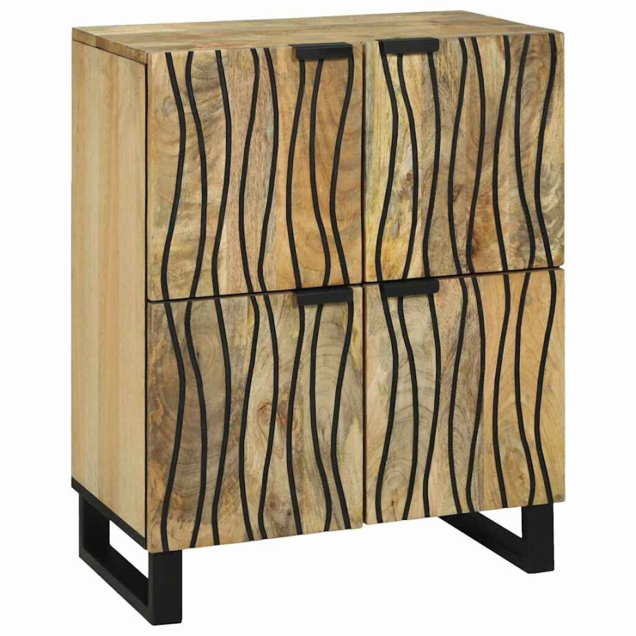 vidaXL Dressoir Bruin 60 x 33 x 75 cm massief mangohout vidaXL Dressoir Bruin 60 x 33 x 75 cm massief mangohout afbeelding 1