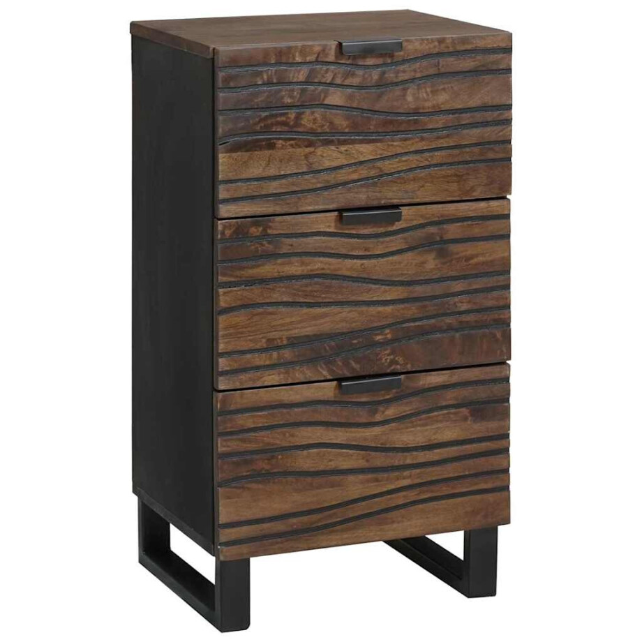 vidaXL Dressoir met lade Bruin 40 x 33 x 75 cm massief mangohout vidaXL Dressoir met lade Bruin 40 x 33 x 75 cm massief mangohout afbeelding 1