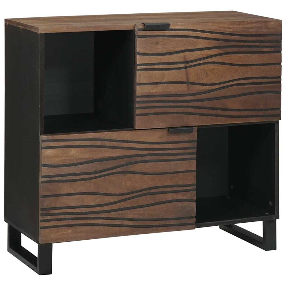 vidaXL Dressoir Bruin 80 x 33 x 75 cm massief mangohout vidaXL Dressoir Bruin 80 x 33 x 75 cm massief mangohout afbeelding 1