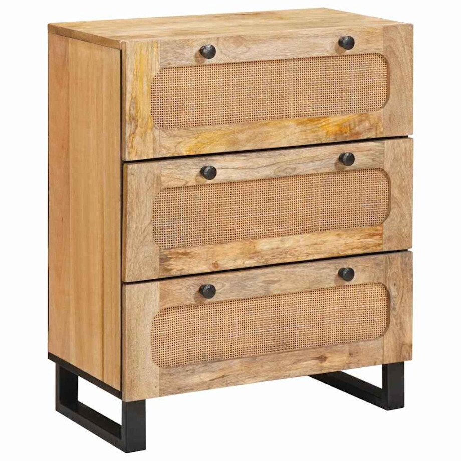 vidaXL Dressoir Bruin 60 x 33 x 75 cm Massief Mango Hout vidaXL Dressoir Bruin 60 x 33 x 75 cm Massief Mango Hout afbeelding 1