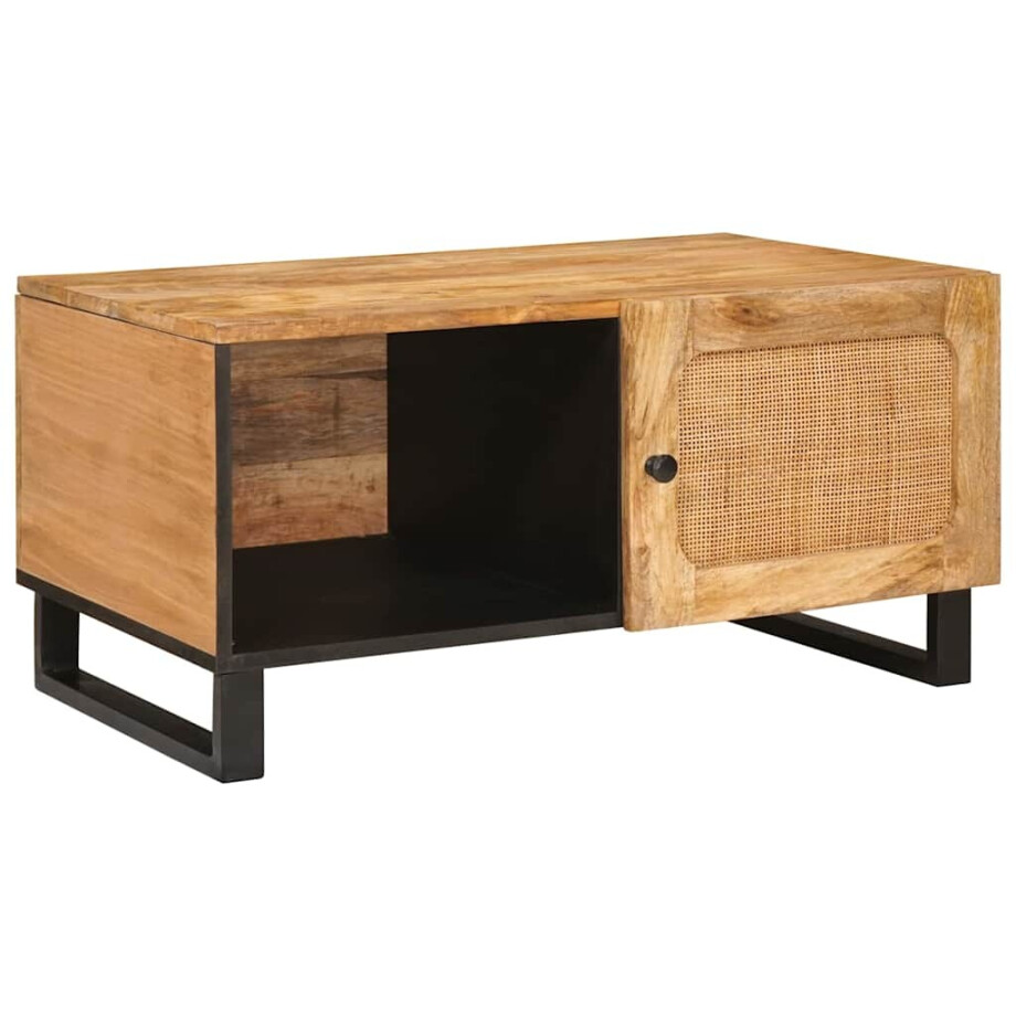vidaXL Salontafel Naturel 80 x 50 x 40 cm Massief Mango Hout vidaXL Salontafel Naturel 80 x 50 x 40 cm Massief Mango Hout afbeelding 1
