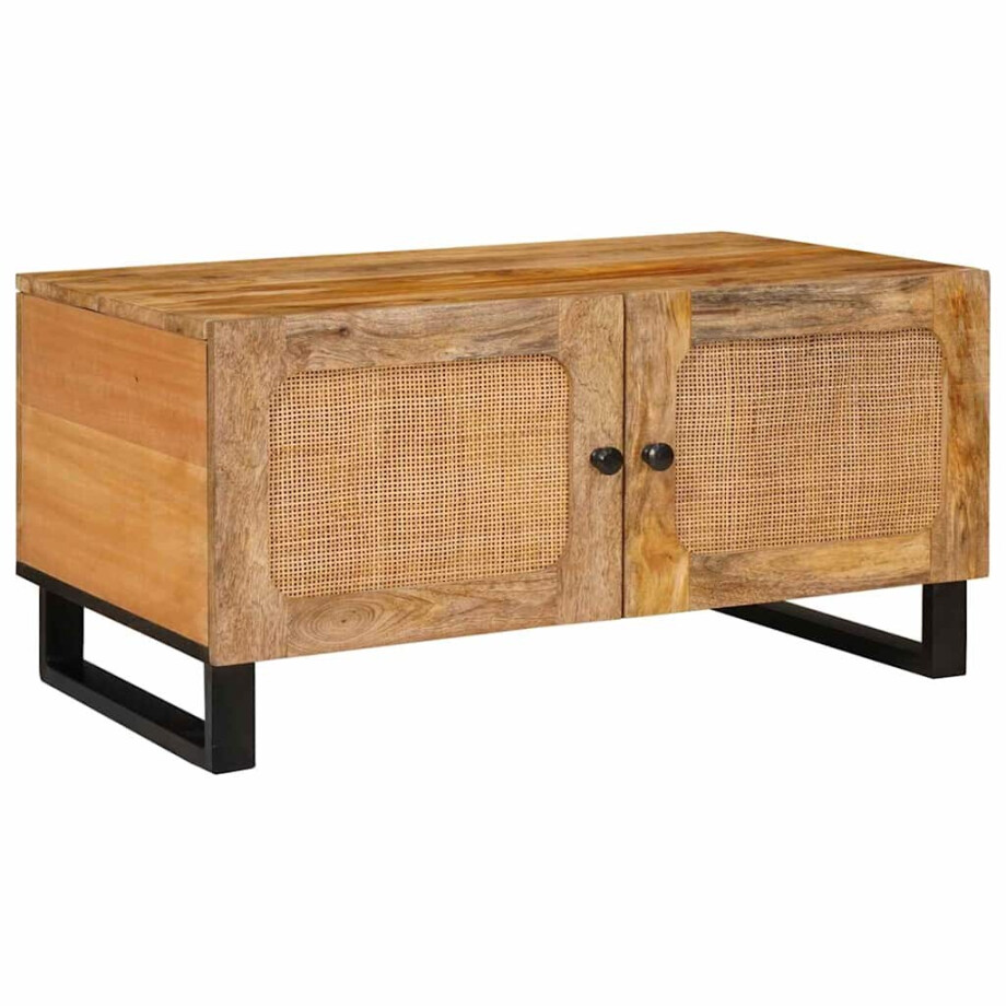 vidaXL Salontafel Naturel 80 x 50 x 40 cm Massief Mango Hout vidaXL Salontafel Naturel 80 x 50 x 40 cm Massief Mango Hout afbeelding 1
