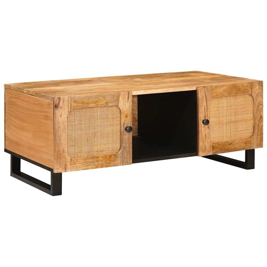 vidaXL Salontafel Artisan Eiken 100 x 54 x 40 cm Massief Mango Hout afbeelding 1