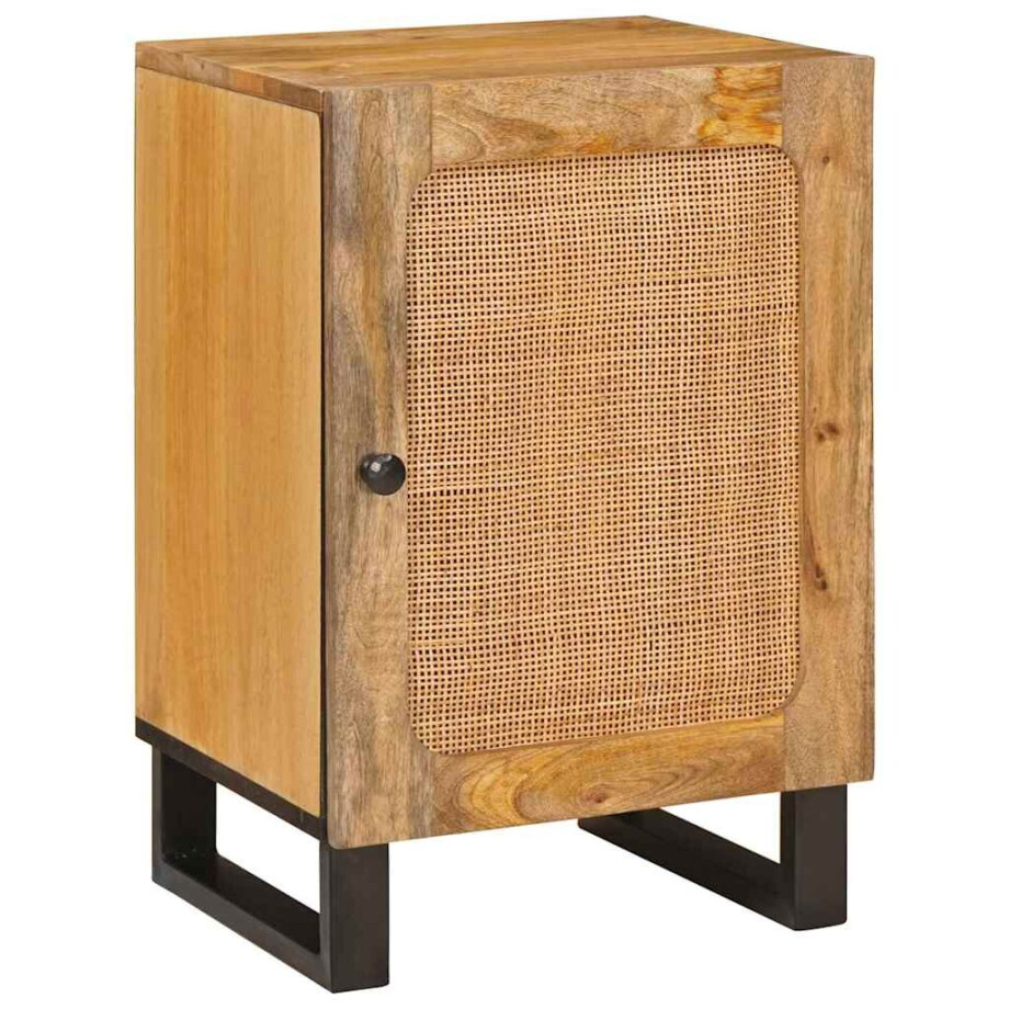vidaXL Badkamerkast met plank Bruin 38 x 33 x 58 cm Massief Mango Hout afbeelding 1