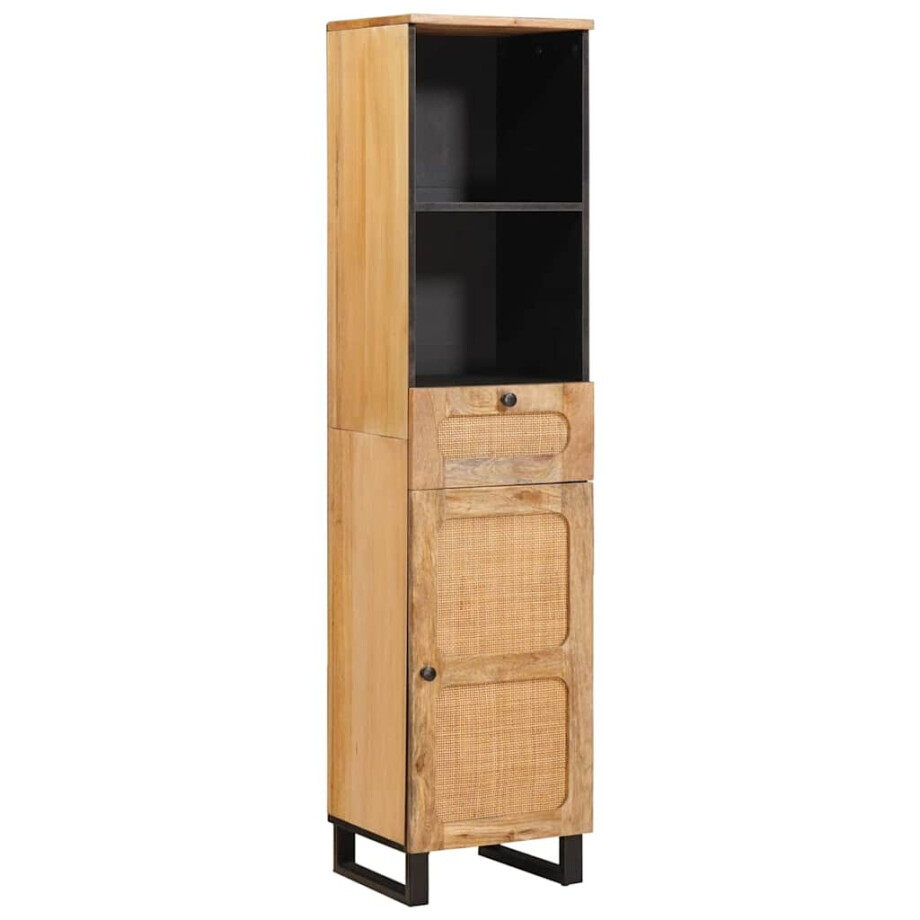 vidaXL Badkamerkast Bruin 38 x 33 x 160 cm Massief Mango Hout vidaXL Badkamerkast Bruin 38 x 33 x 160 cm Massief Mango Hout afbeelding 1