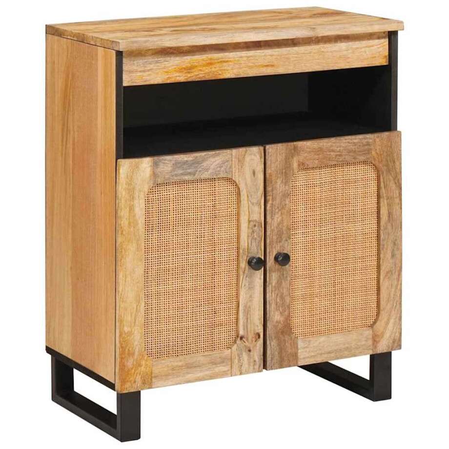 vidaXL Dressoir met opslag Bruin 60 x 33 x 75 cm Massief Mango Hout vidaXL Dressoir met opslag Bruin 60 x 33 x 75 cm Massief Mango Hout afbeelding 1