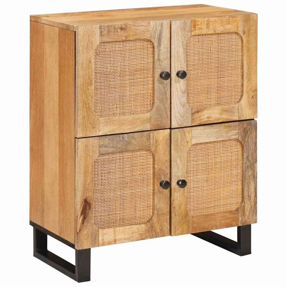 vidaXL Dressoir met opslag Bruin 60 x 33 x 75 cm Massief Mango Hout vidaXL Dressoir met opslag Bruin 60 x 33 x 75 cm Massief Mango Hout afbeelding 1