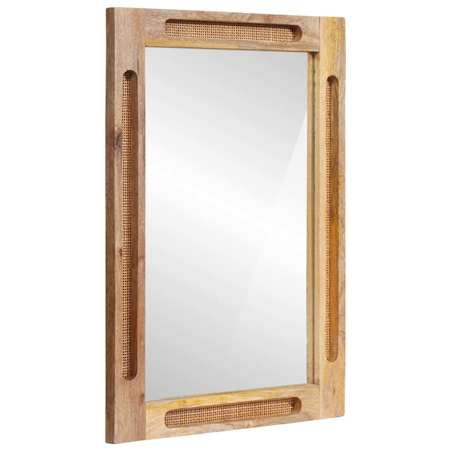 vidaXL Badkamer Spiegel Bruin 50 x 2,5 x 70 cm Massief Mango Hout vidaXL Badkamer Spiegel Bruin 50 x 2,5 x 70 cm Massief Mango Hout afbeelding 1