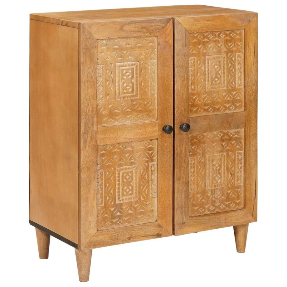 vidaXL Dressoir Lichtbruin 60 x 33 x 75 cm massief mangohout afbeelding 1