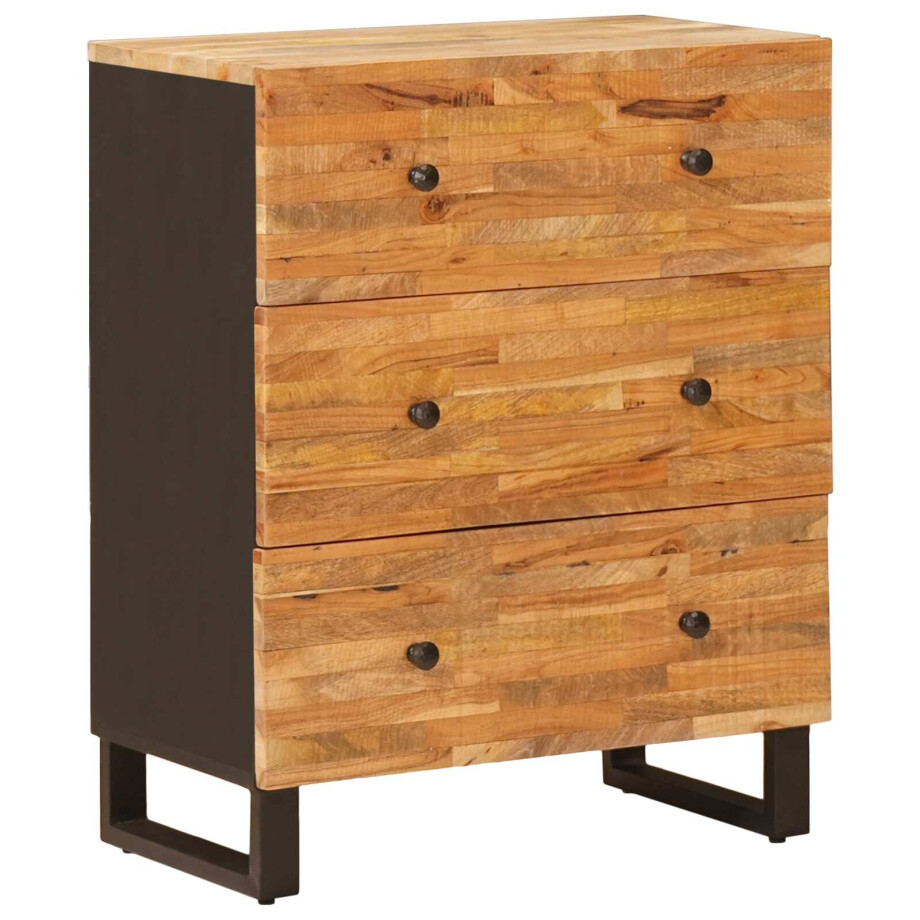 vidaXL Opslag Dressoir Bruin 60 x 33 x 75 cm Massief Mango Hout afbeelding 1