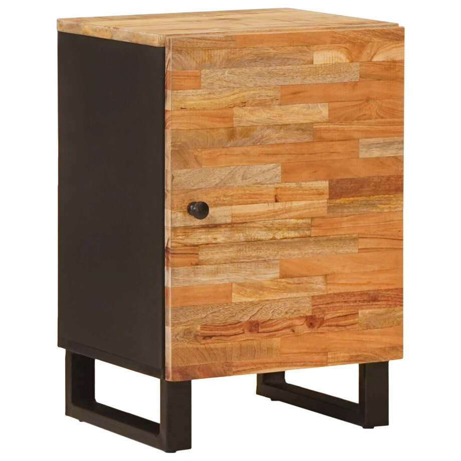 vidaXL Badkamerkast Naturel 38 x 33 x 58 cm Massief Mango Hout afbeelding 1