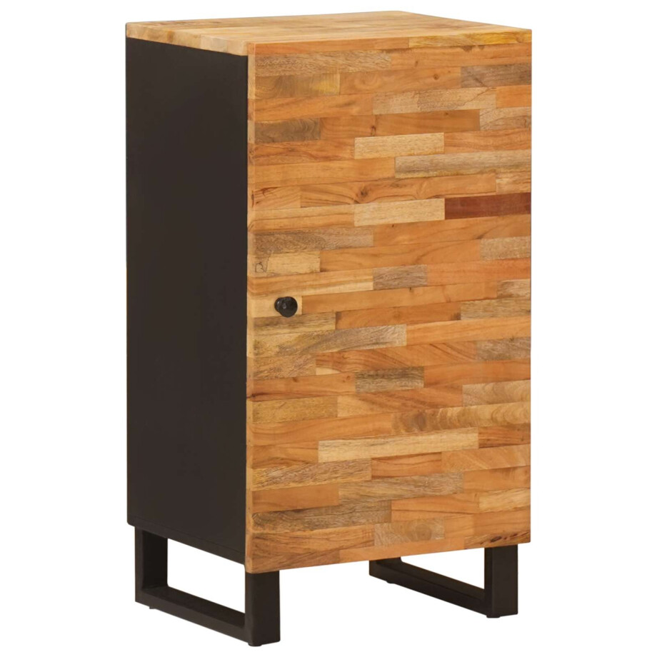 vidaXL Bijzetkast met opslag Bruin 40 x 33 x 75 cm Massief Mango Hout afbeelding 1