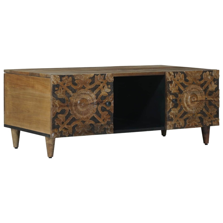 vidaXL Salontafel Bruin 100 x 54 x 40 cm Massief Mango Hout afbeelding 1