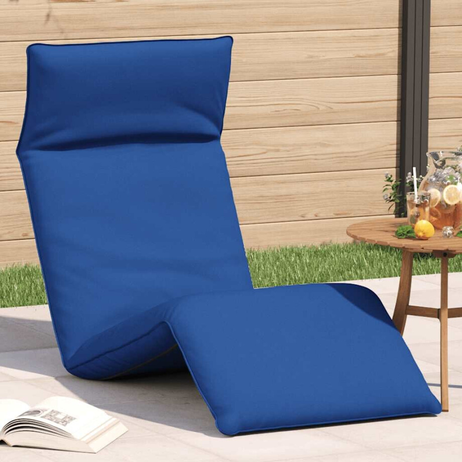 vidaXL Ligstoel inklapbaar 175x54x8,5 cm oxford stof koningsblauwe vidaXL Ligstoel inklapbaar 175x54x8,5 cm oxford stof koningsblauwe afbeelding 1