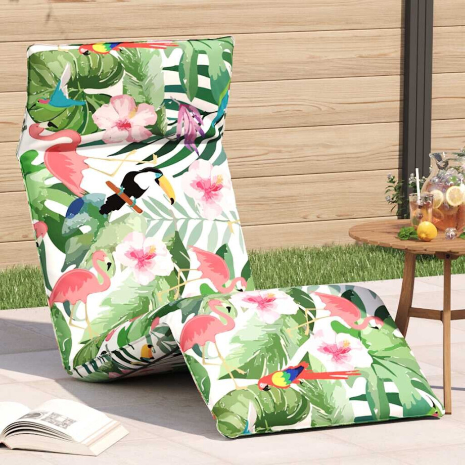 vidaXL Opvouwbare ligstoel Multicolor 175x54x8,5 cm Oxford stof afbeelding 1