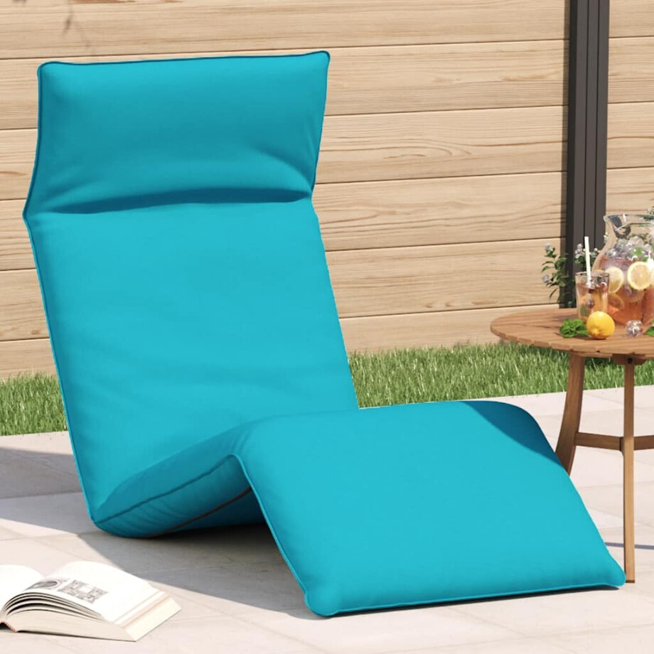 vidaXL Opvouwbare ligstoel Turquoise 175x54x8,5 cm Oxford stof vidaXL Opvouwbare ligstoel Turquoise 175x54x8,5 cm Oxford stof afbeelding 1