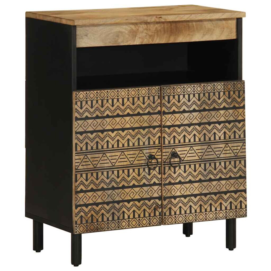 vidaXL Dressoir 60x33,5x75 cm massief ruw mangohout afbeelding 1