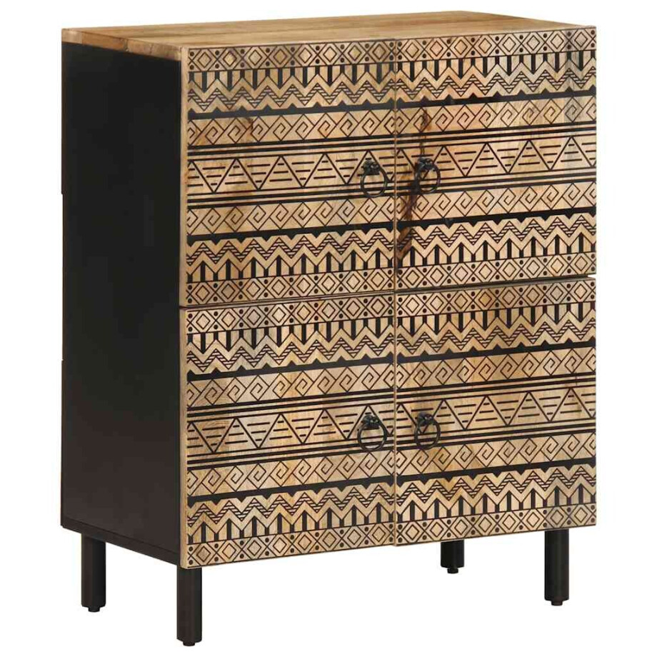 vidaXL Dressoir 60x33,5x75 cm massief ruw mangohout afbeelding 1