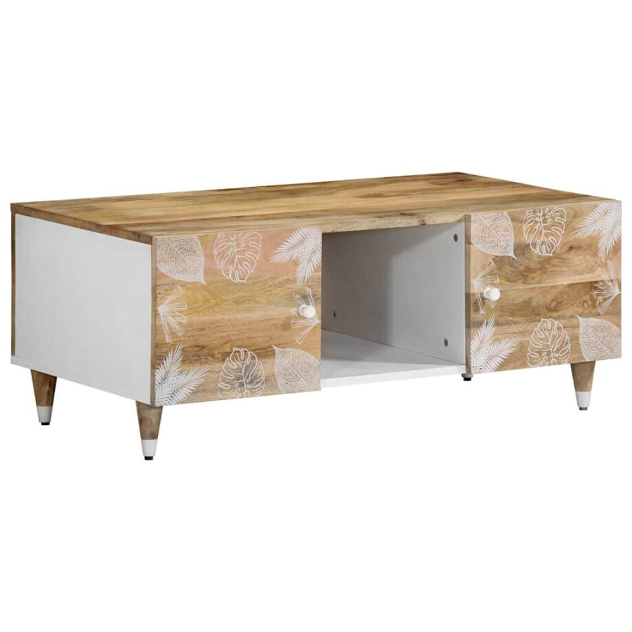 vidaXL Salontafel 100x54x40 cm massief mangohout afbeelding 1