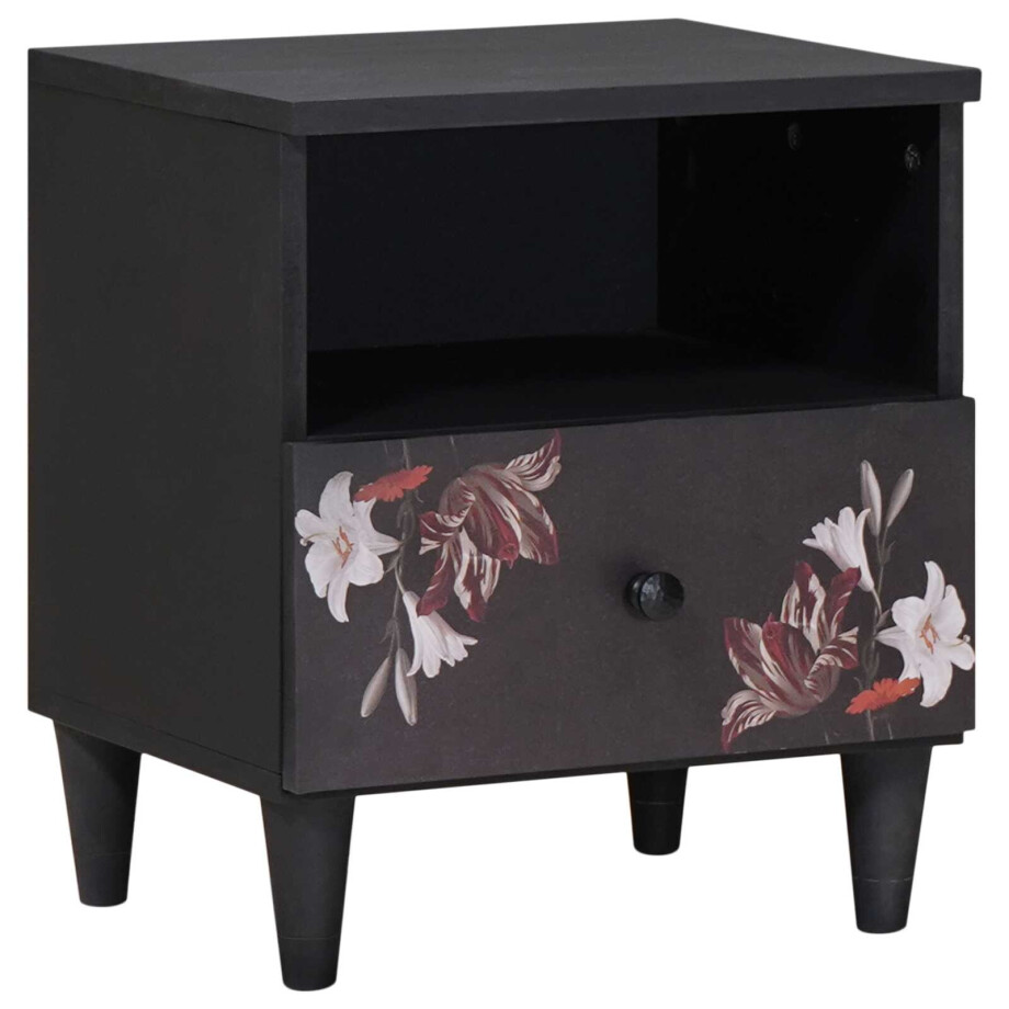 vidaXL Nachtkastje met lade Bruin 40 x 33 x 46 cm Massief Mango Hout afbeelding 1