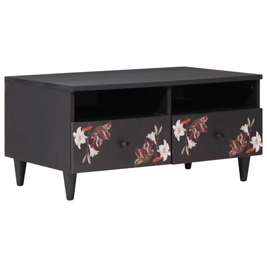 vidaXL Salontafel Multikleur 80 x 54 x 40 cm Massief Mango Hout afbeelding 1