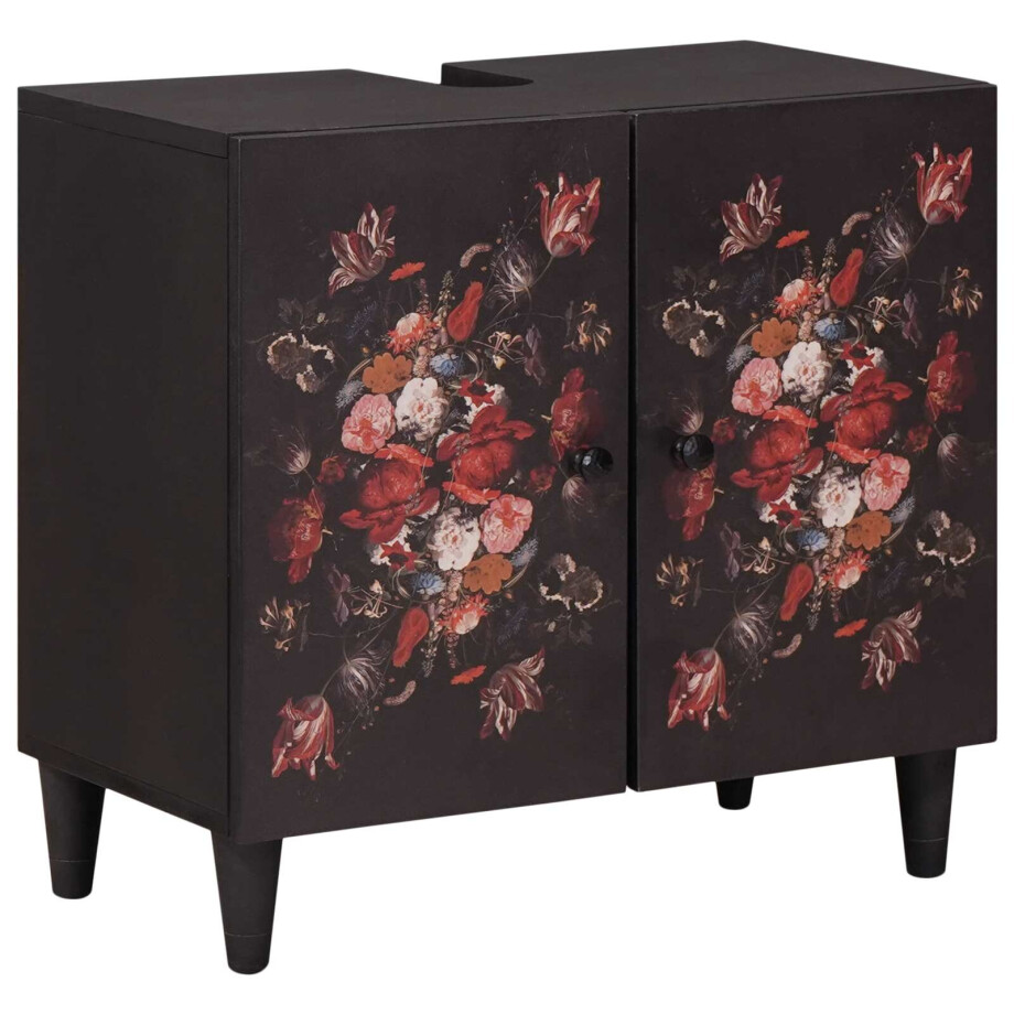 vidaXL Wastafelkast Multikleur 62 x 33 x 58 cm Massief Mango Hout afbeelding 1