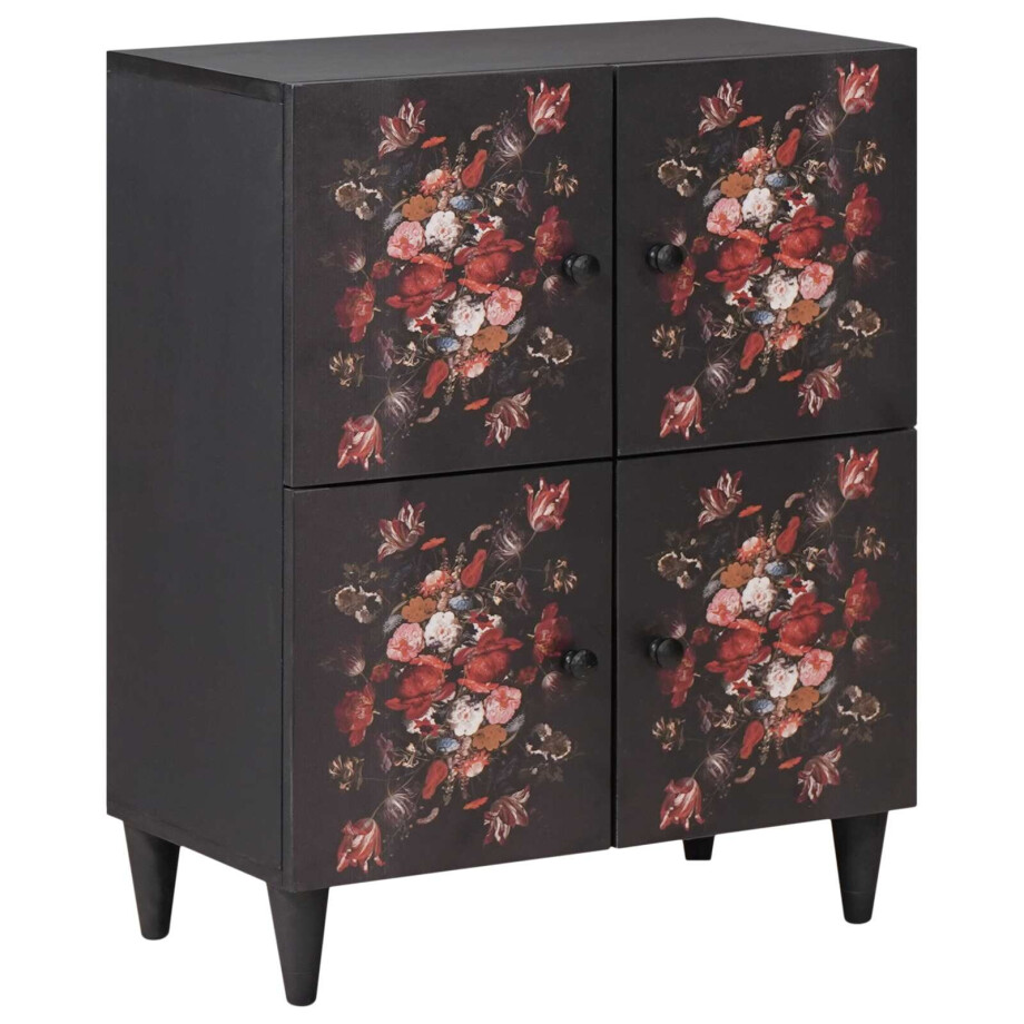 vidaXL Opslagkasten Multikleur 60 x 33,5 x 75 cm Massief Mango Hout afbeelding 1